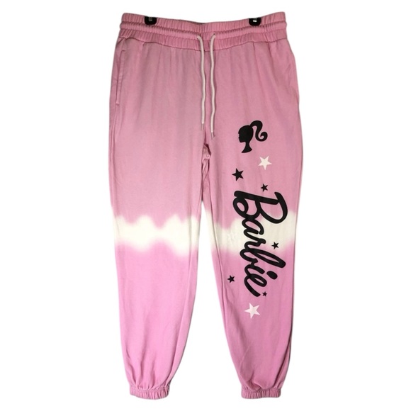 Barbie Pants - Barbie Pink Sweatpants Big Logo Juniors Size XL Barbie Core
